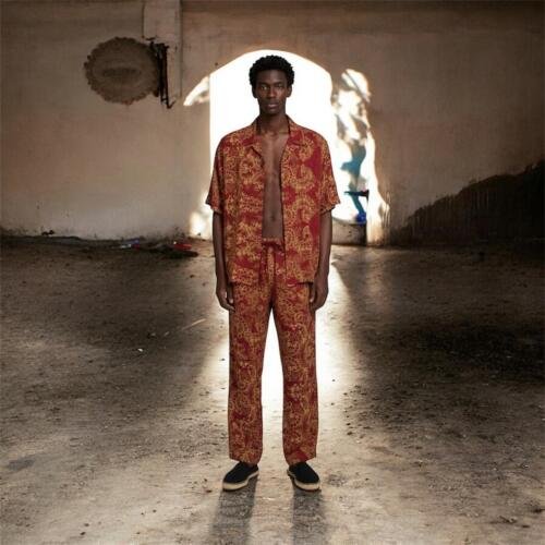 Burgundy Gold Silk Set