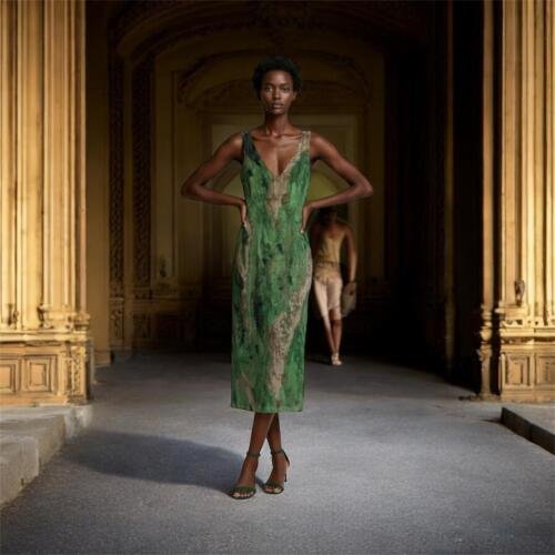 Emerald Flow Midi Dress