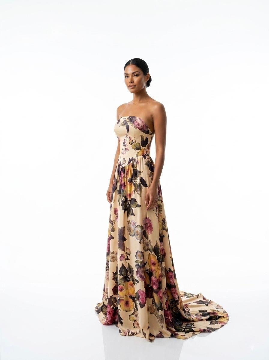 Golden Bloom Gown