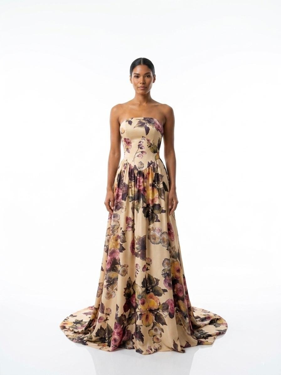 Golden Bloom Gown - Image 2